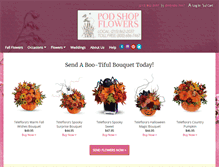 Tablet Screenshot of podshopflowersonline.com